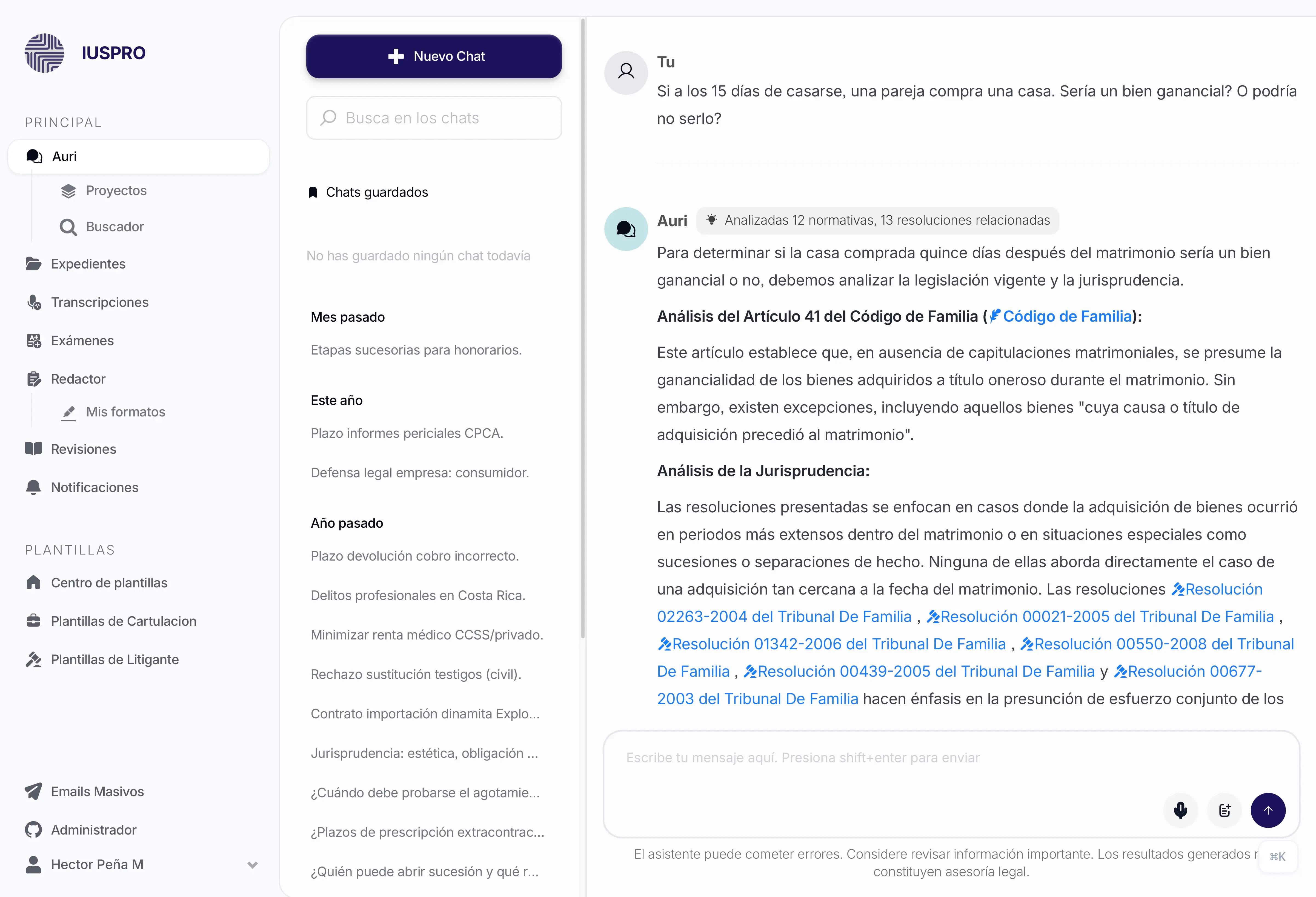 Captura de pantalla de Auri chat